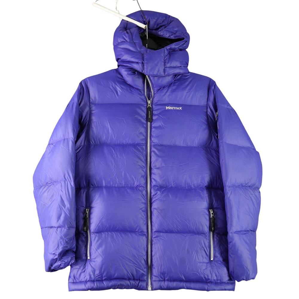 Marmot Guides Down Puffer Jacket Girls XL Purple 700 Fill Hooded Winter Coat
